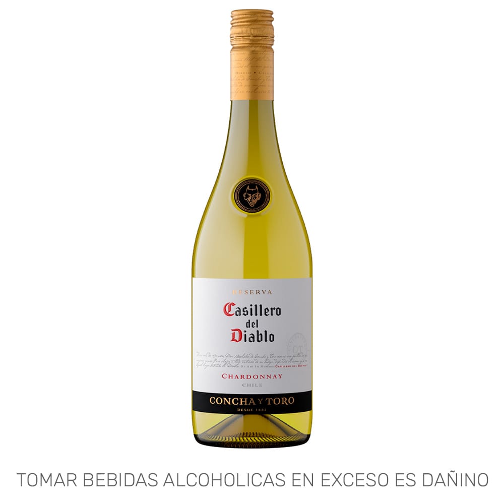 Vino Blanco CASILLERO DEL DIABLO Chardonnay Reserva Botella 750ml