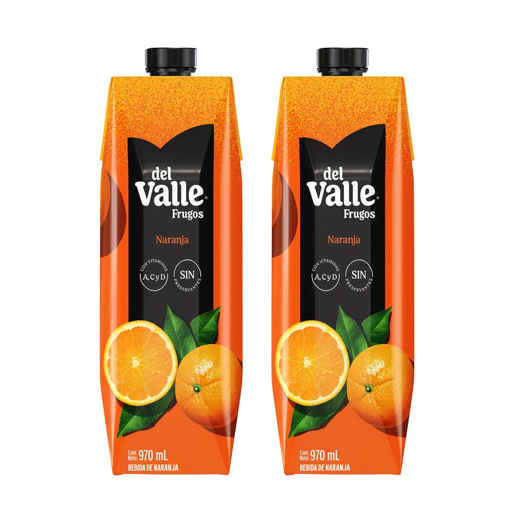 Pack Bebida FRUGOS Sabor a Naranja Caja 970ml Paquete 2un