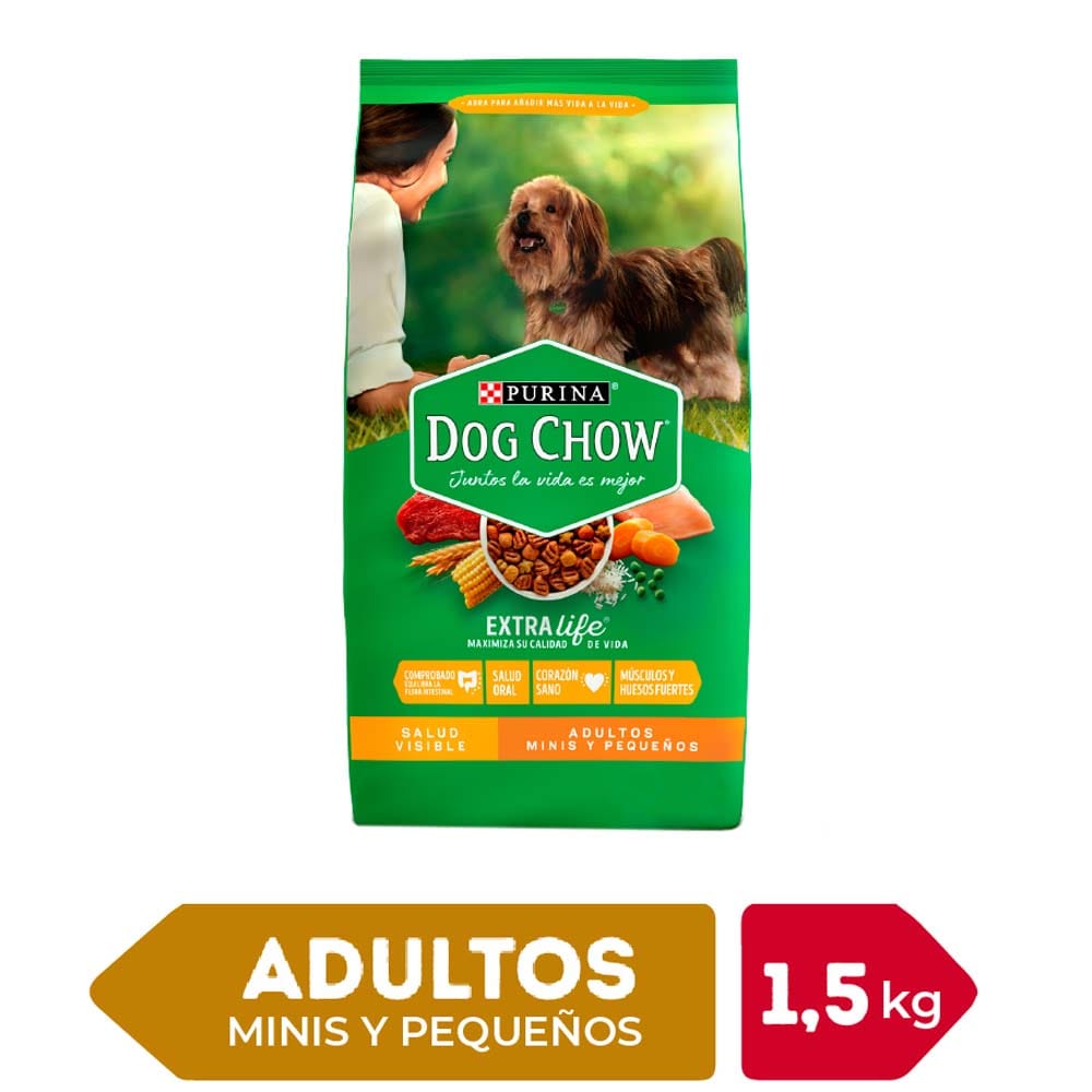 Alimento para Perro DOG CHOW Adulto Minis y Pequeños Bolsa 1.5Kg