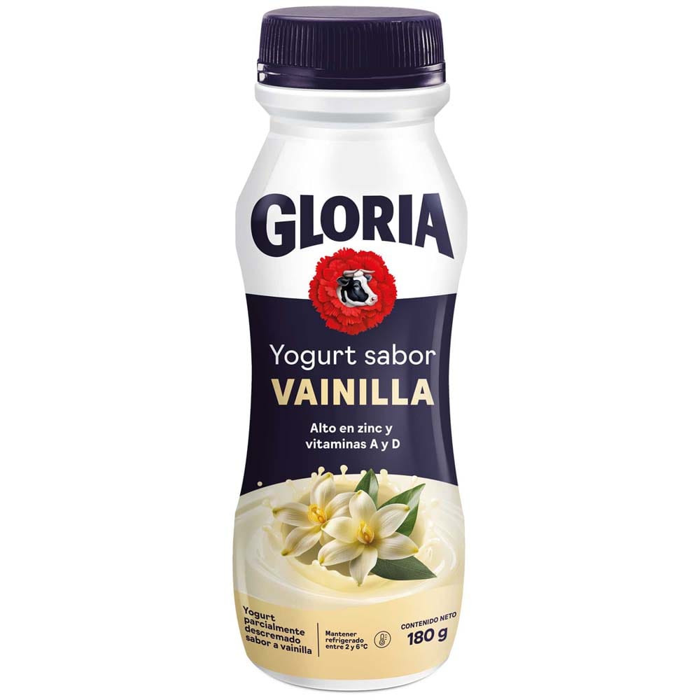 Yogurt Bebible GLORIA Sabor a Vainilla Botella 180g