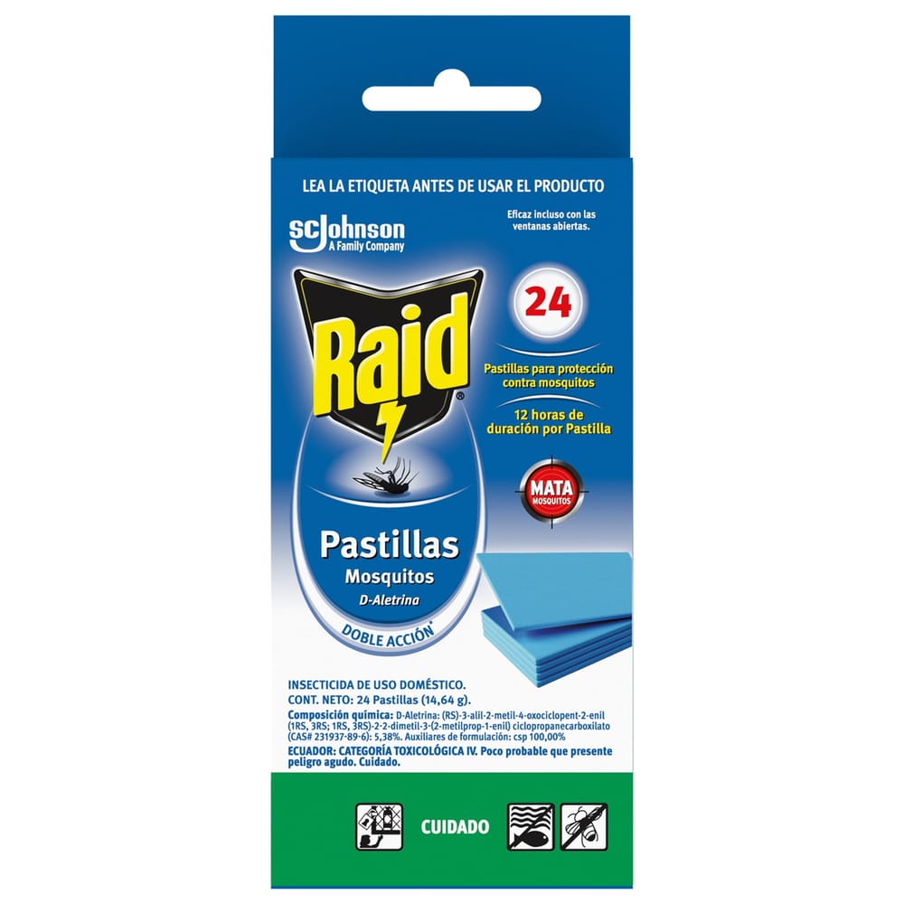 Insecticida RAID Repuesto 24 noches Caja 24Un