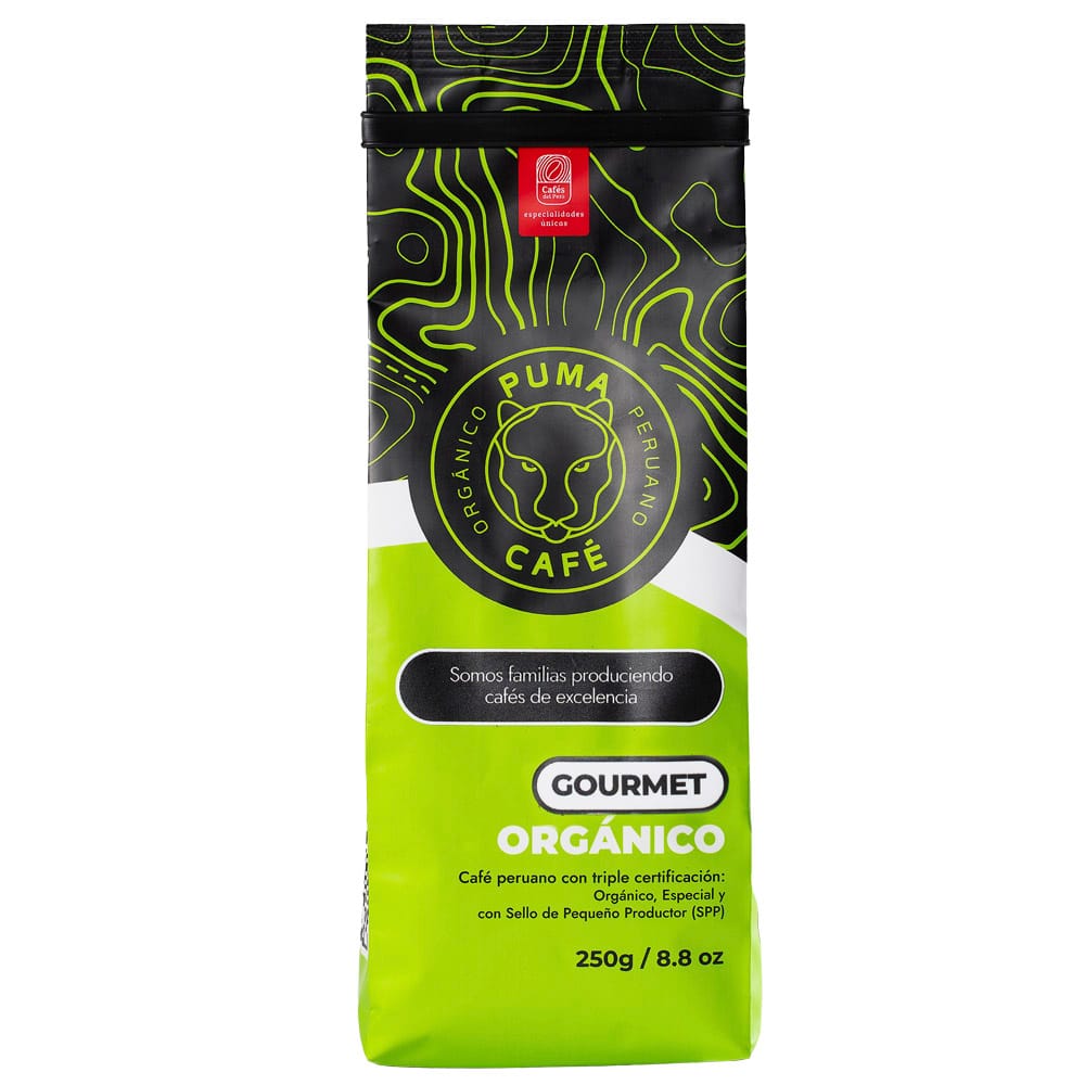 Café Tostado y Molido PUMA Gourmet Orgánico Bolsa 250g