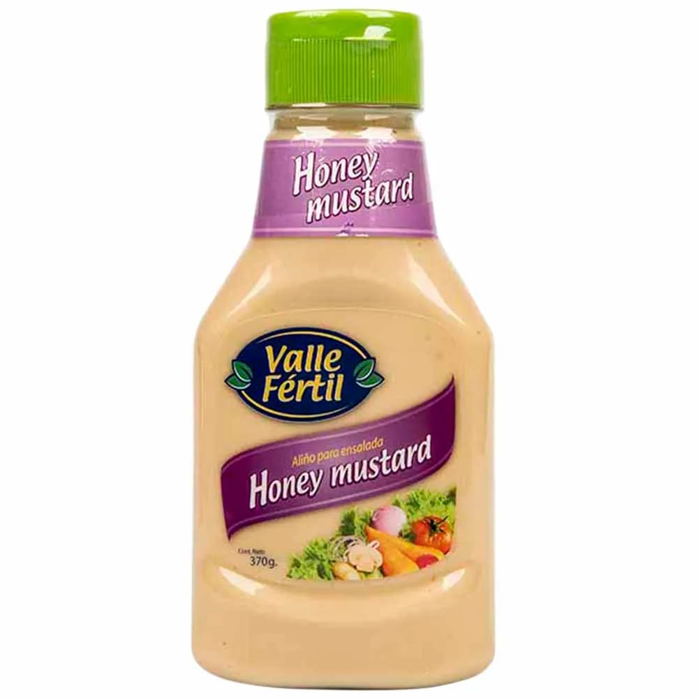 Salsa Honey Mustard VALLE FERTIL Aliño Frasco 370g