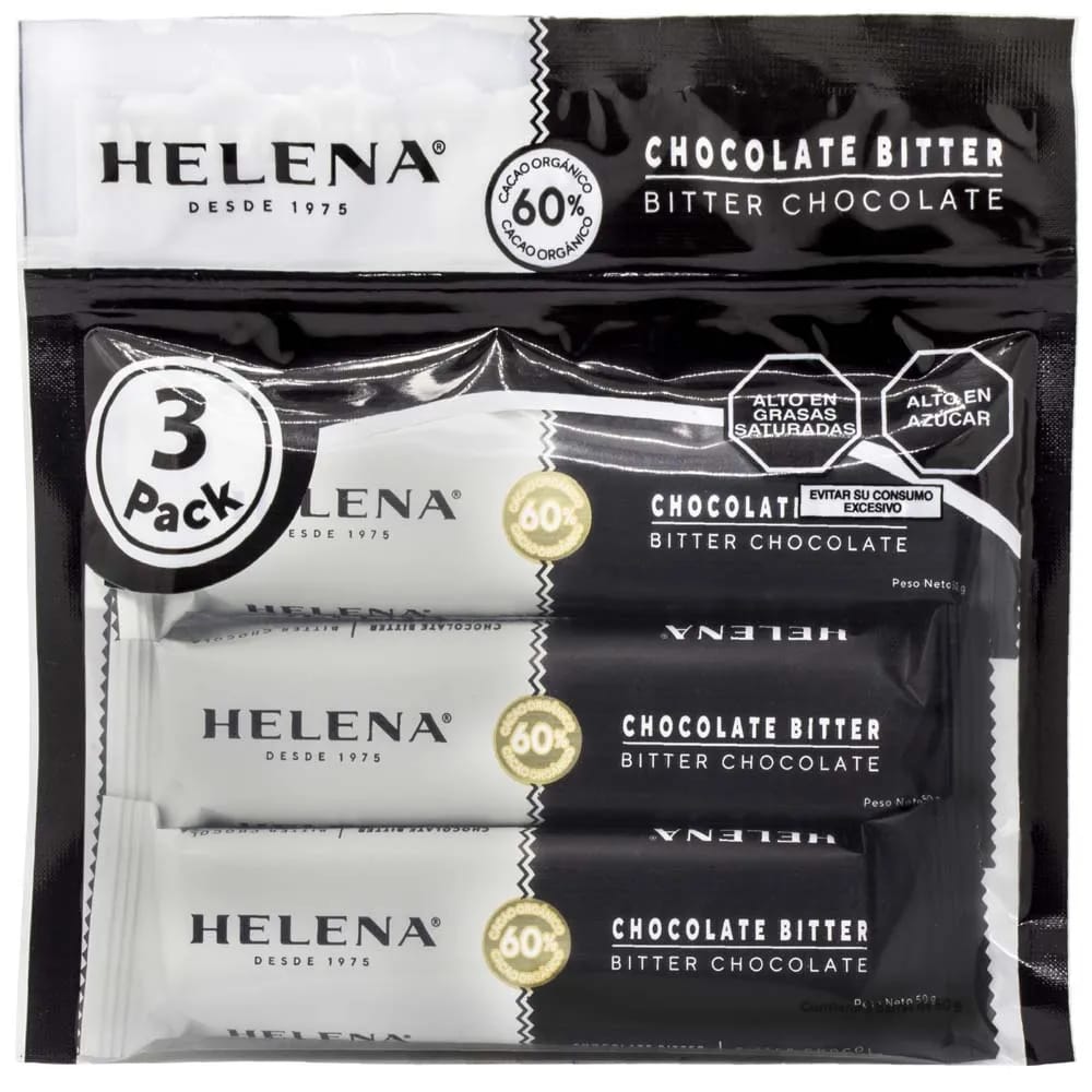 Barra de Chocolate Bitter 60% HELENA Caja 150g