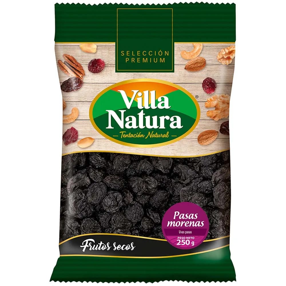 Pasas Morenas VILLA NATURA Bolsa 250g