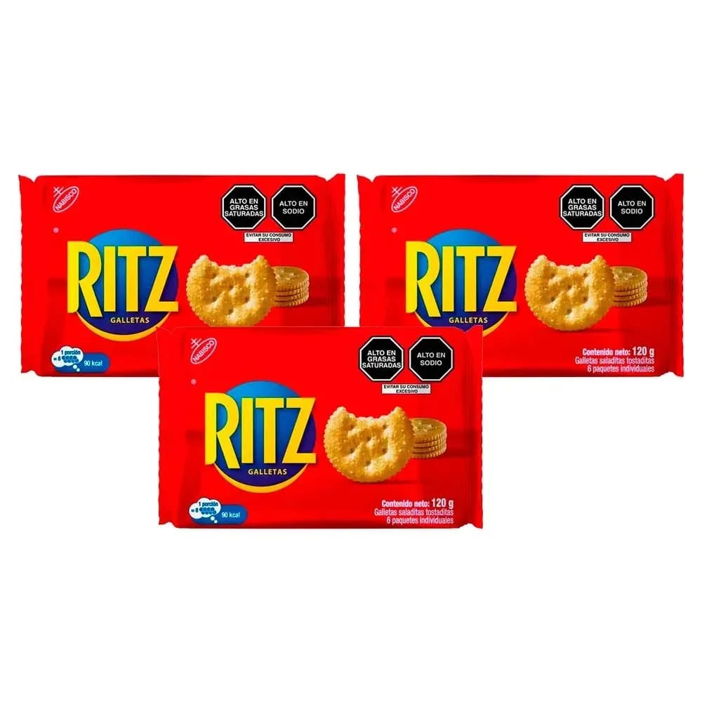 Pack Galletas Saladas RITZ Sixpack x 3un