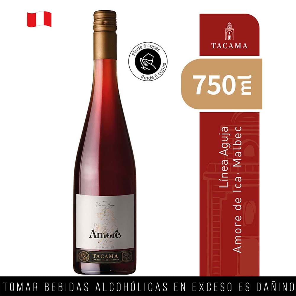 Vino Rosé AMORE DE ICA De Aguja Botella 750ml