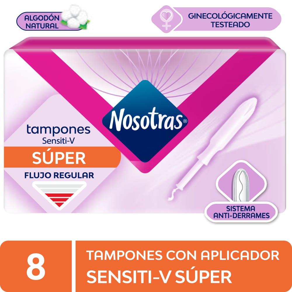 Tampones NOSOTRAS con Aplicador Súper Sensitive Caja 8un