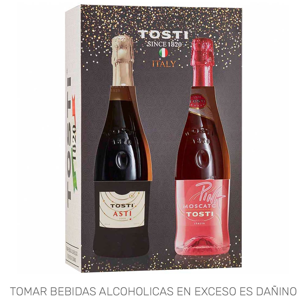 Espumante TOSTI Asti + Pink Botella 750ml Paquete 2un