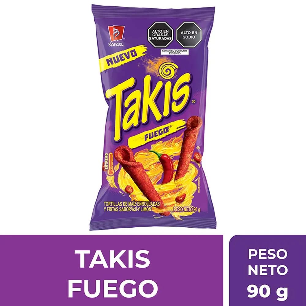 Tortillas de Maíz TAKIS Fuego Bolsa 90g
