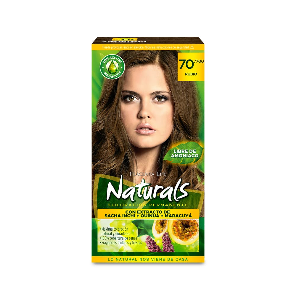 Kit Tinte para Cabello PLACENTA LIFE Naturals Rubio 70/700