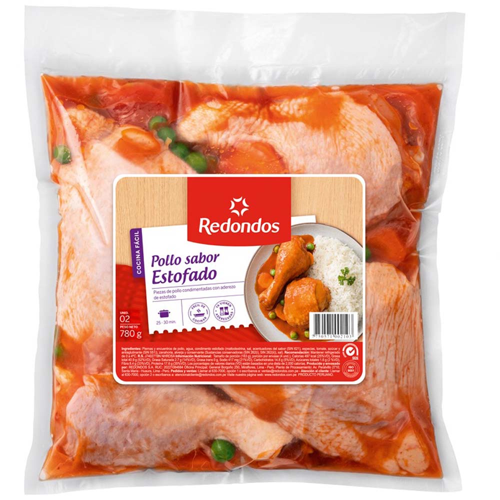 Piernas y Muslos Sabor Estofado REDONDOS Empaque 780g