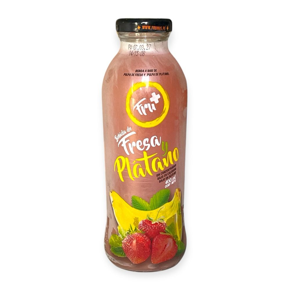 Bebida de Fresa y Plátano FRU + Botella 400ml