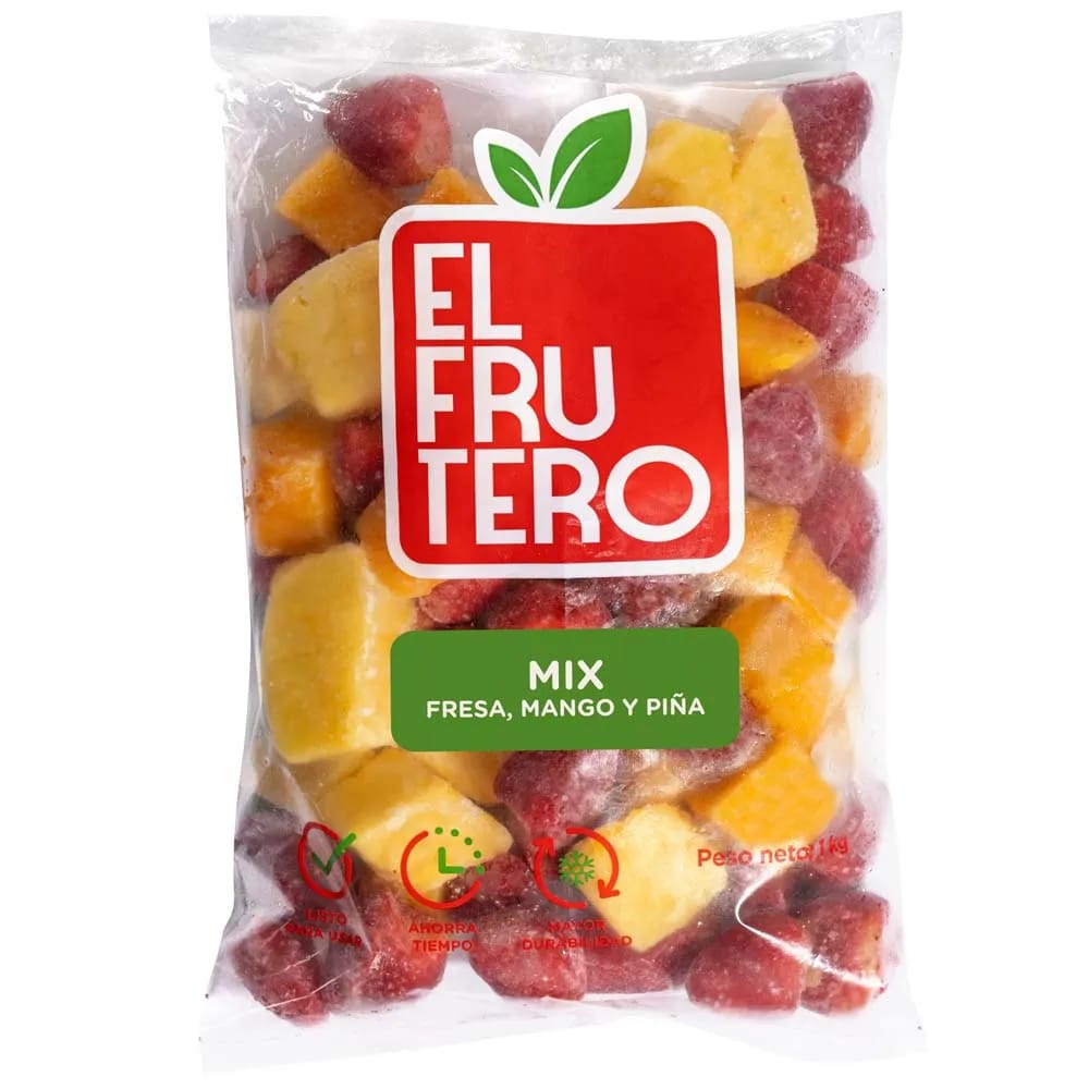 Mix Fresa, Piña y Mango Congelado EL FRUTERO Bolsa 1kg