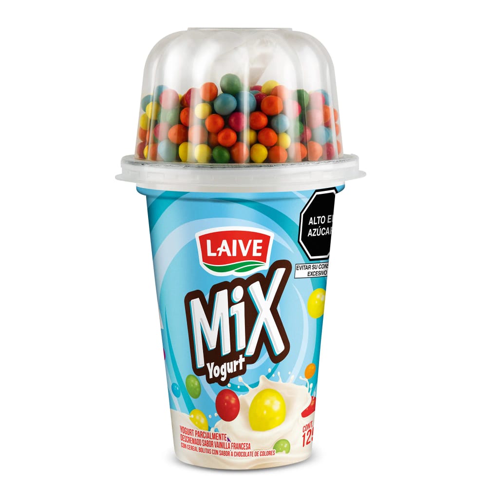 Yogurt LAIVE Mix Vainilla Francesa con Bolitas de Colores Vaso 125g