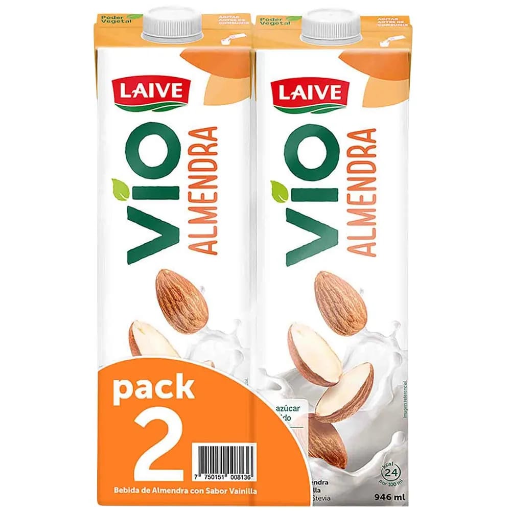 Bebida de Almendra LAIVE Vio Caja 946ml Paquete 2un