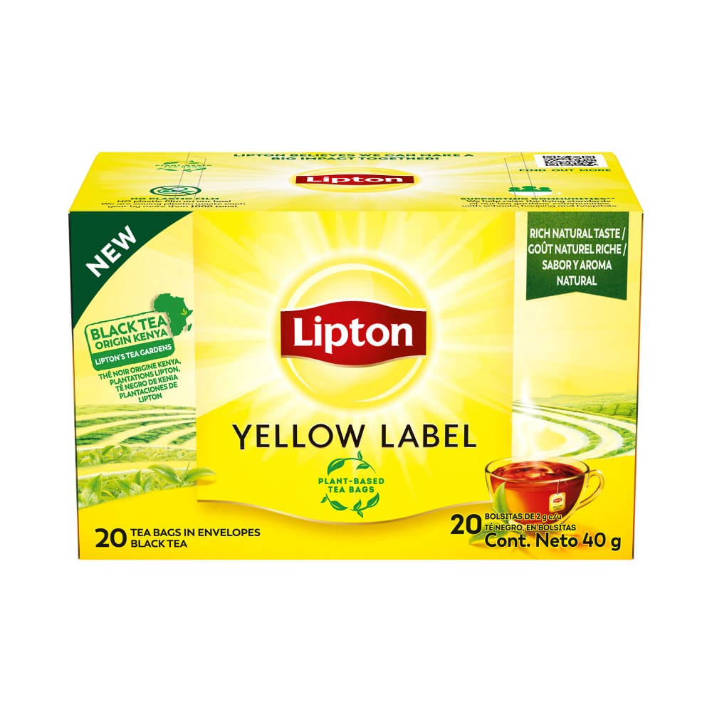 Te LIPTON Yellow Label Display 20un