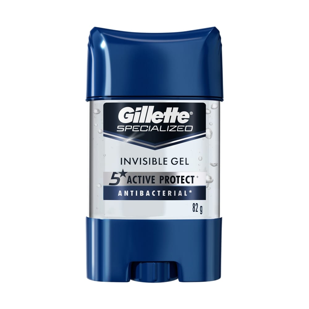 Desodorante para Hombre en Gel GILLETTE Antitranspirante Invisible Specialized Antibacterial Frasco 82g