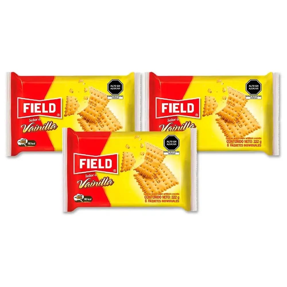 Pack Galleta Vainilla FIELD Sixpack x 3un