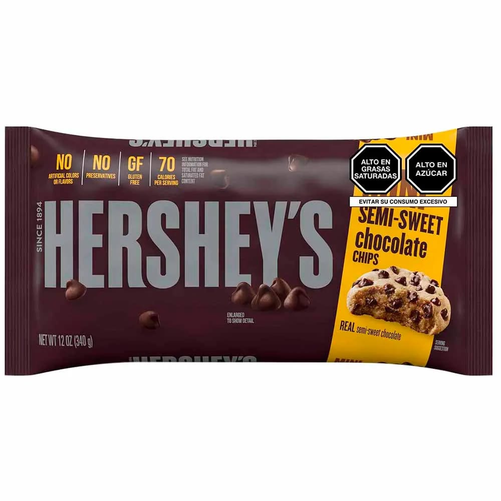 Chips de Chocolate Semidulce HERSHEY'S Bolsa 340g