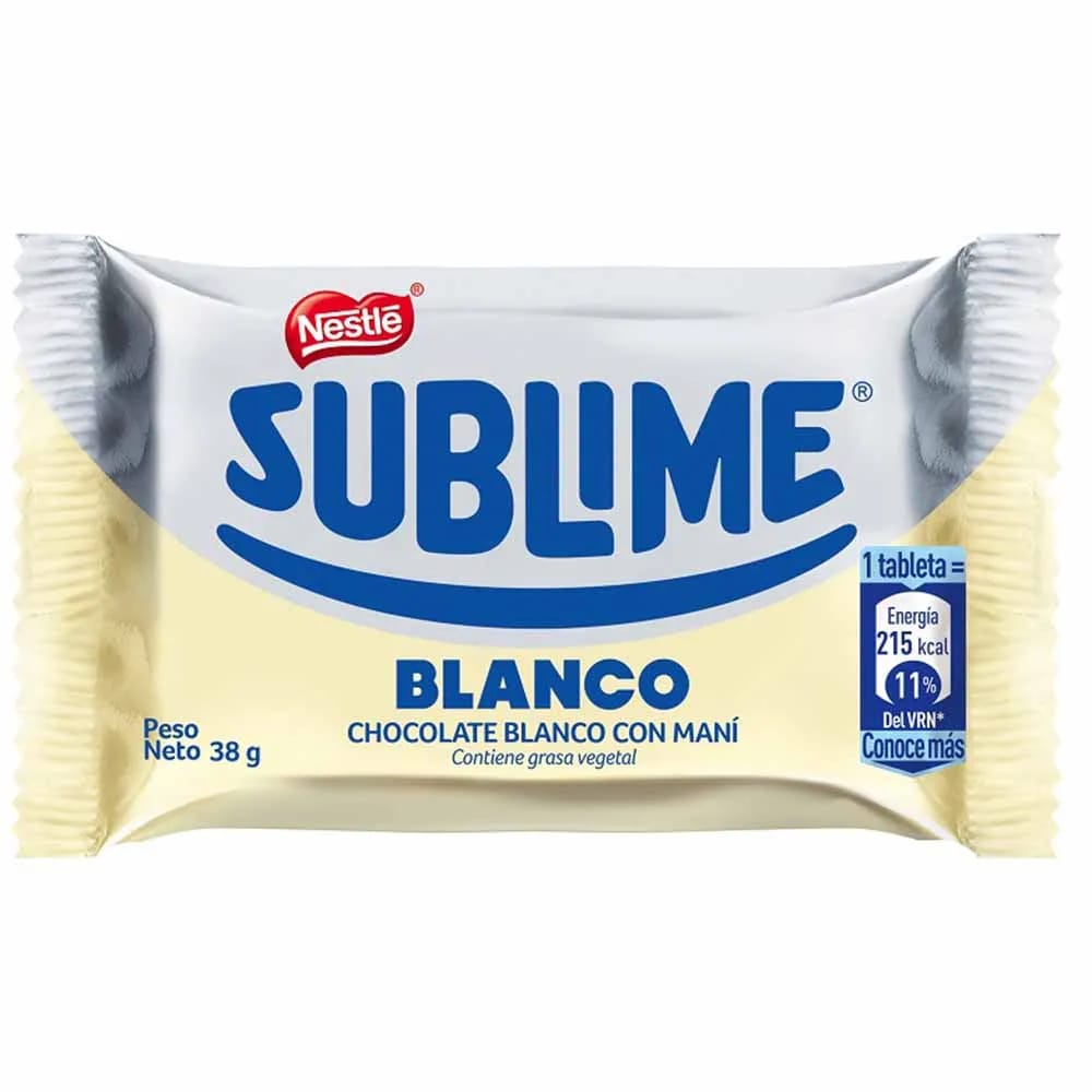Chocolate Blanco NESTLÉ Sublime Sonrisa Paquete 38g