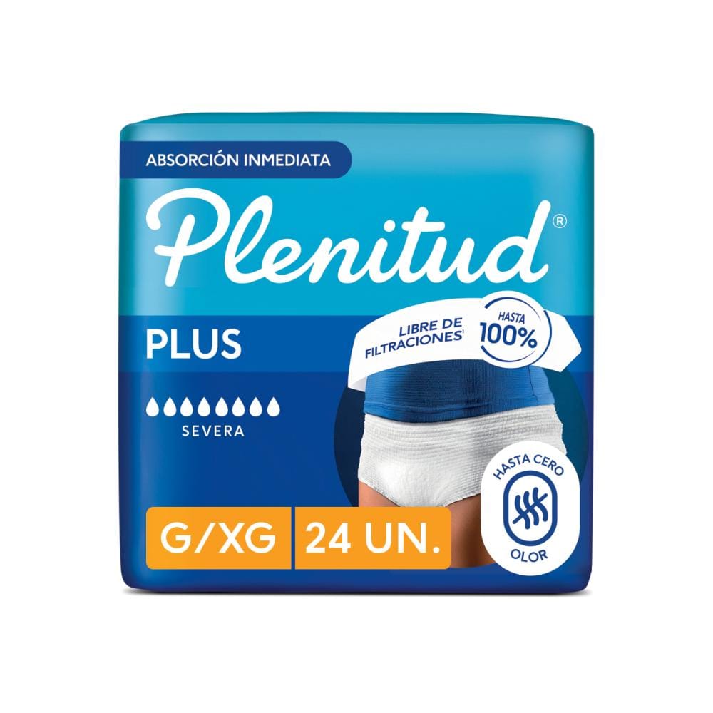 Ropa Interior Desechable PLENITUD Protect Plus G/XG Paquete 24un