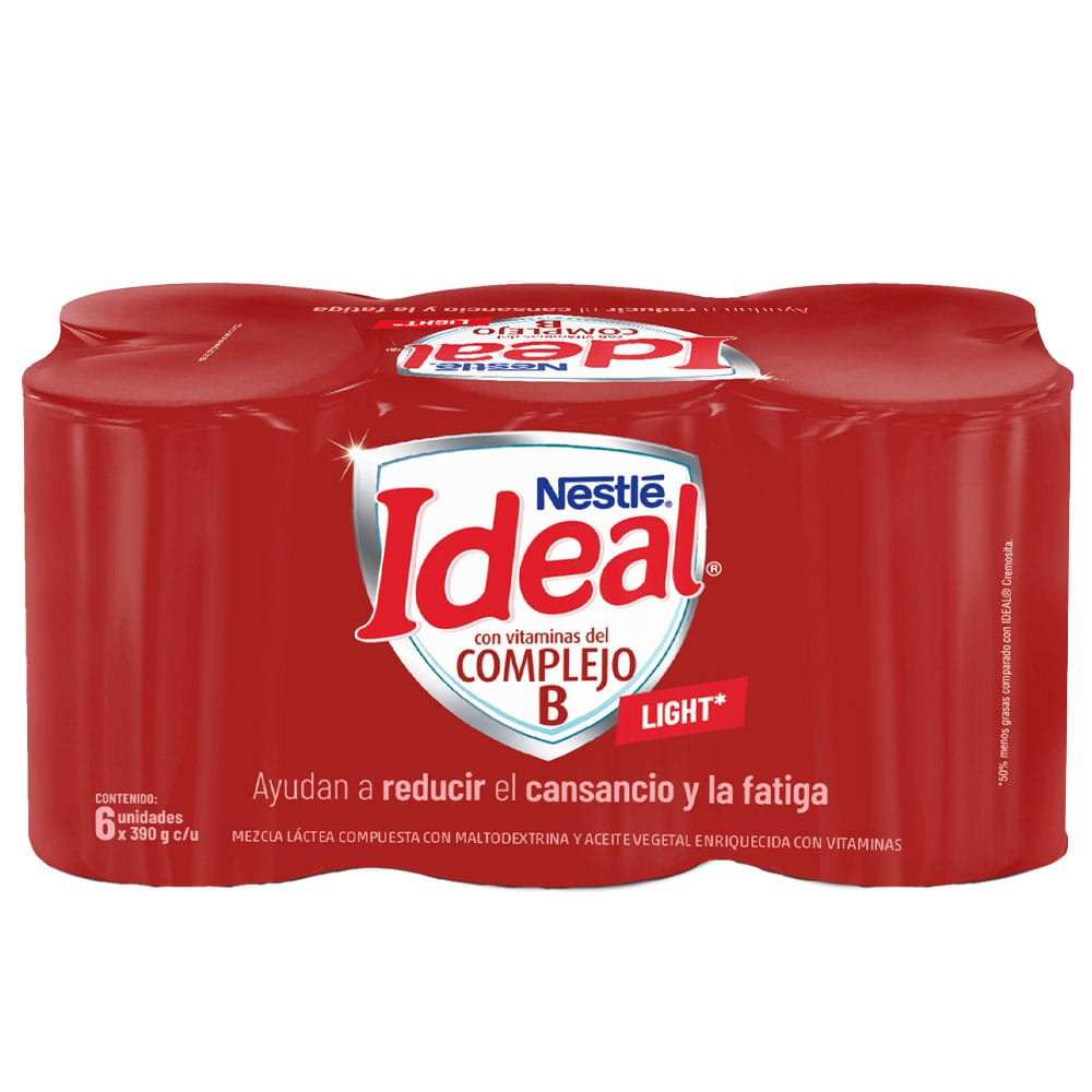 Mezcla Láctea IDEAL Complejo B Lata 390g Paquete 6un