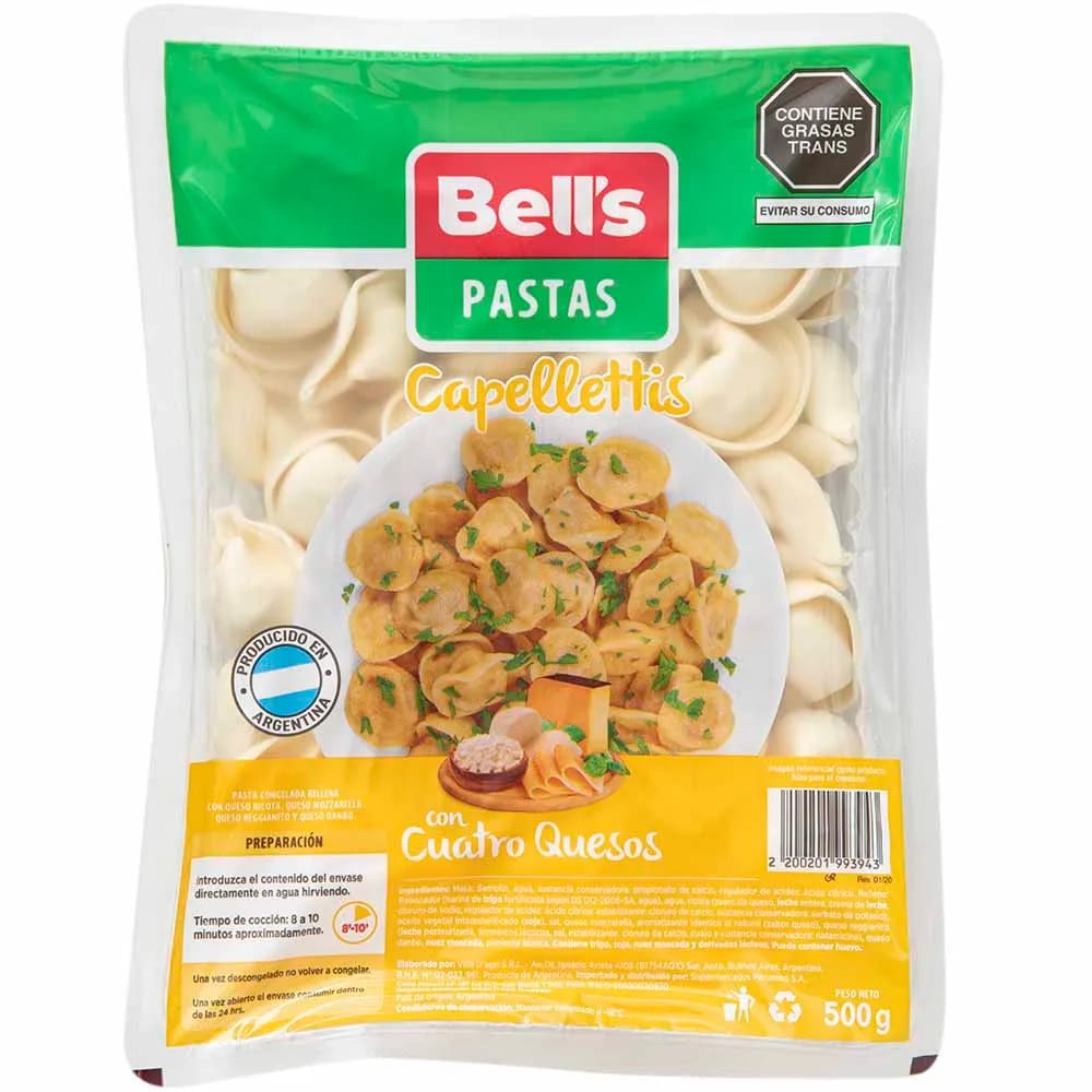 Capellitis 4 Quesos BELL'S Paquete 500g