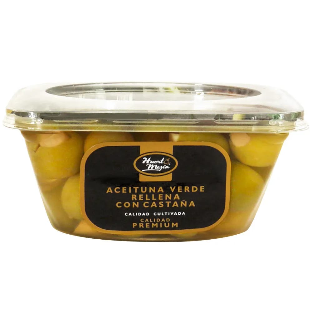 Aceituna Verde con Castaña HUERTO MEJÍA Paquete 220g