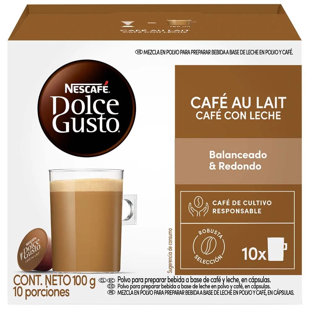 Cápsulas NESCAFÉ Dolce Gusto Au Lait 100g
