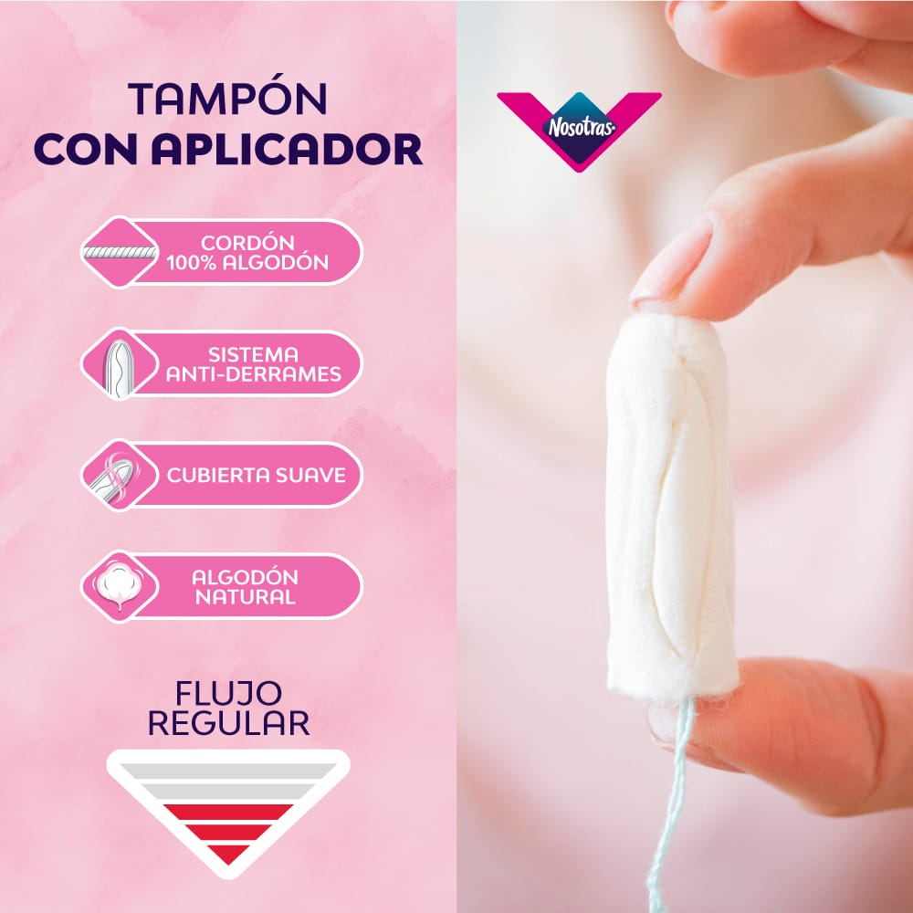 Tampones NOSOTRAS Regular Con Aplicador Paquete 8un