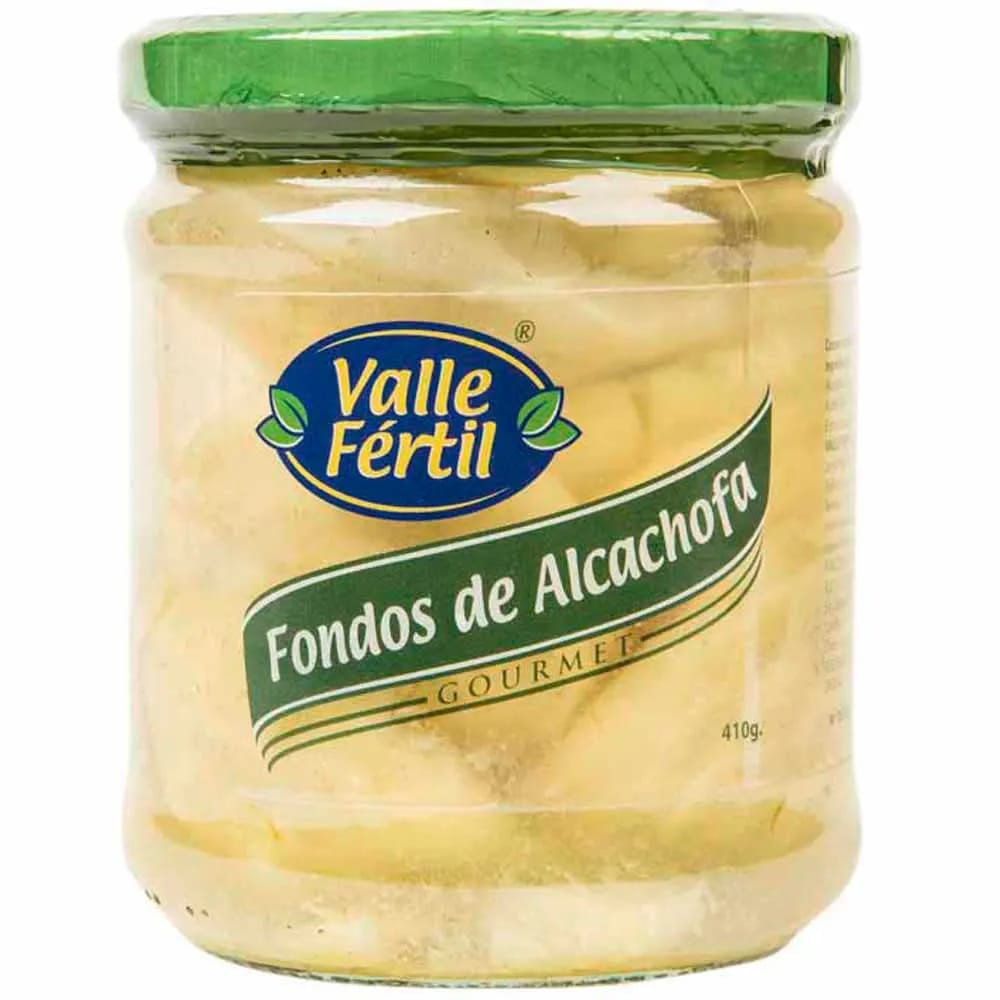 Conserva VALLE FERTIL Fondos de alcachofa Frasco 410Gr
