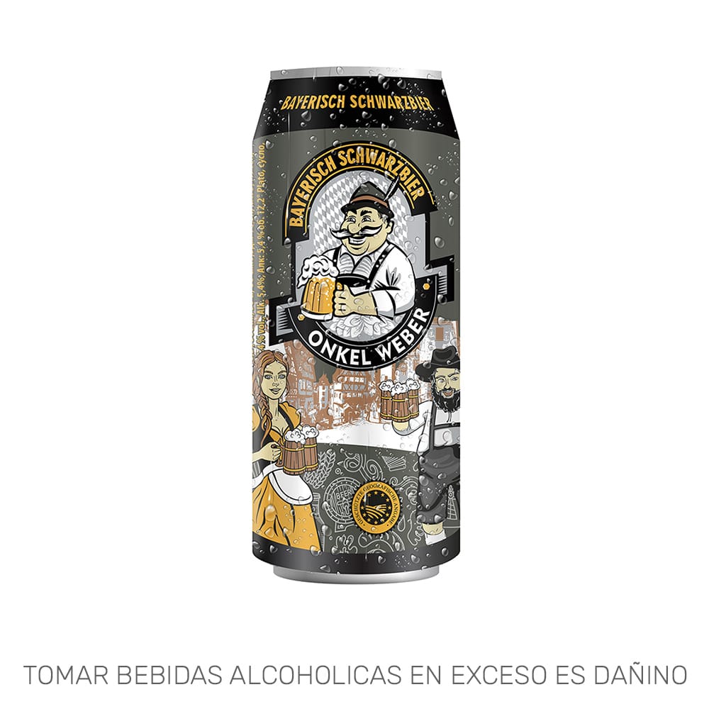 Cerveza ONKEL WEBER Schwarzbier Lata 500ml