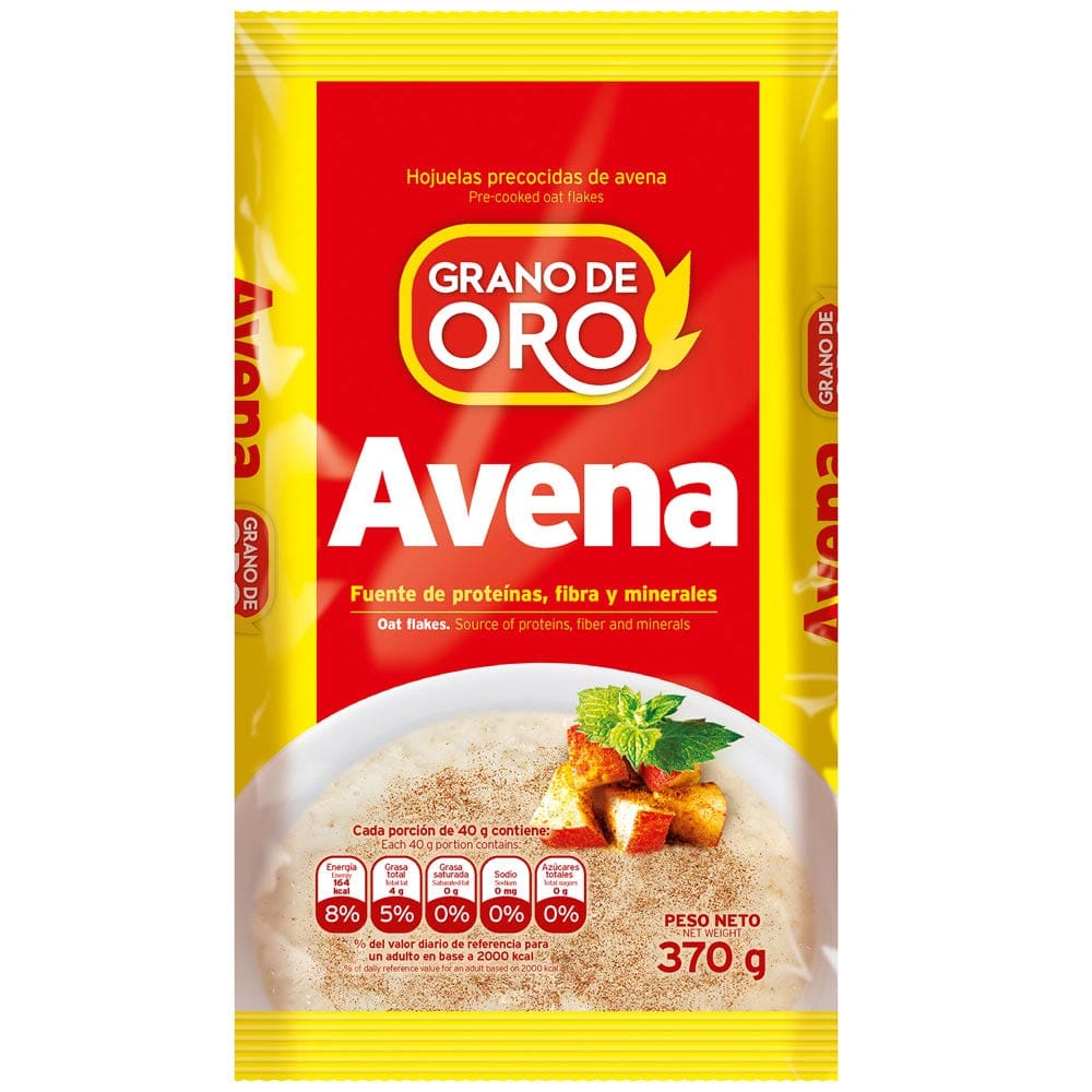 Avena GRANO DE ORO Hojuelas Precocidas Bolsa 370g