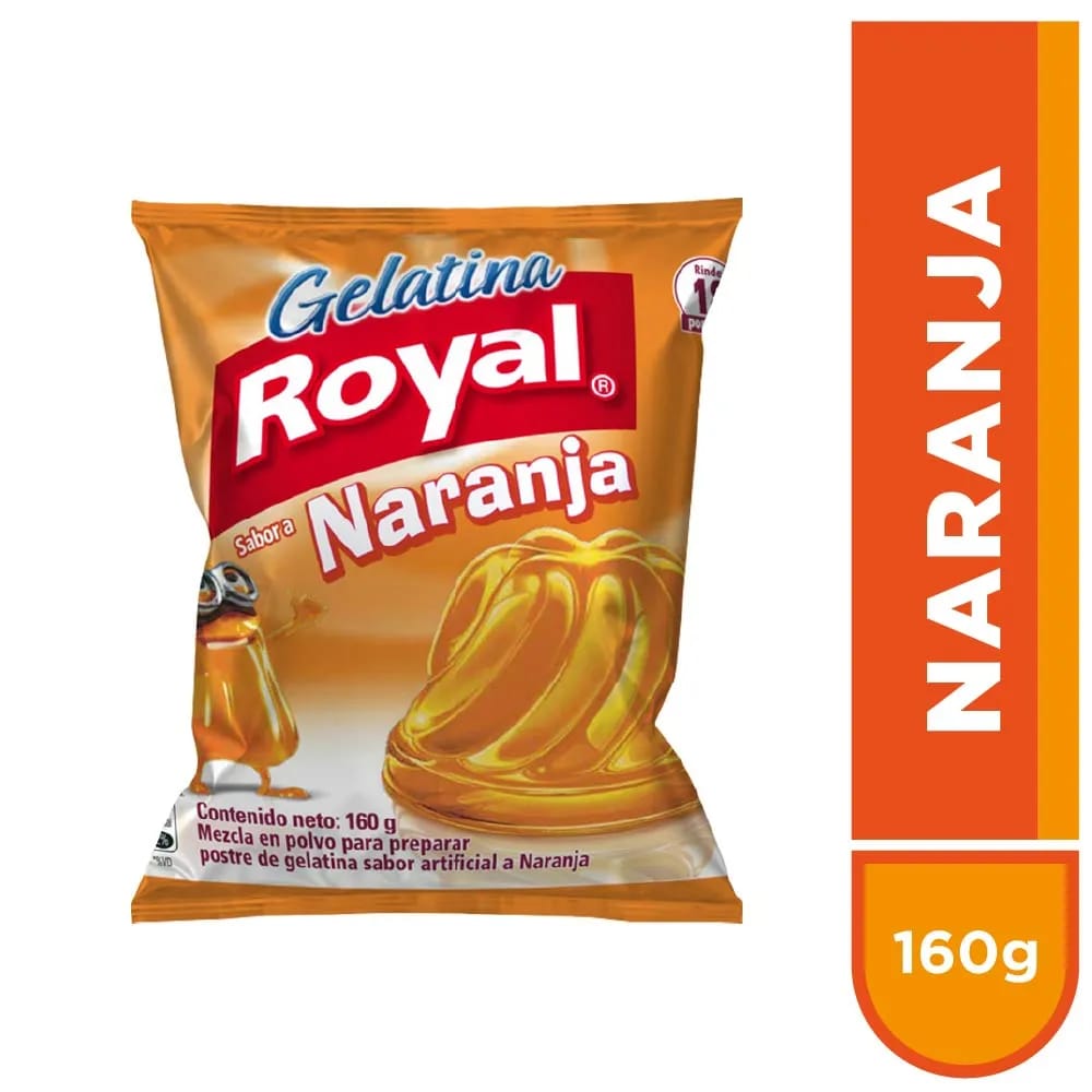 Gelatina ROYAL Sabor Naranja Bolsa 160g