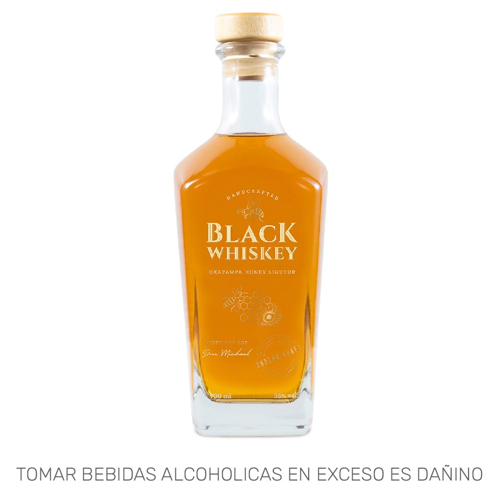 Whiskey BLACK WHISKEY Honey Botella 700ml