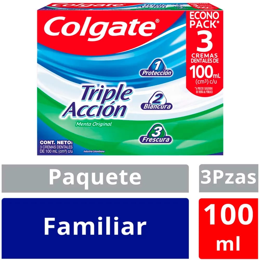 Pasta Dental COLGATE Triple Acción 3x100ml