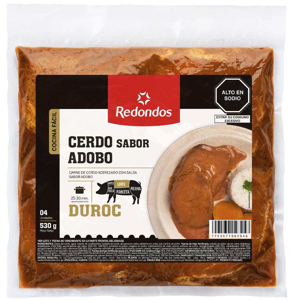 Cerdo Sabor Adobo REDONDOS Empaque 530g