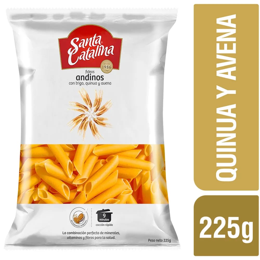Fideos SANTA CATALINA Andino Canuto chico Bolsa 250Gr