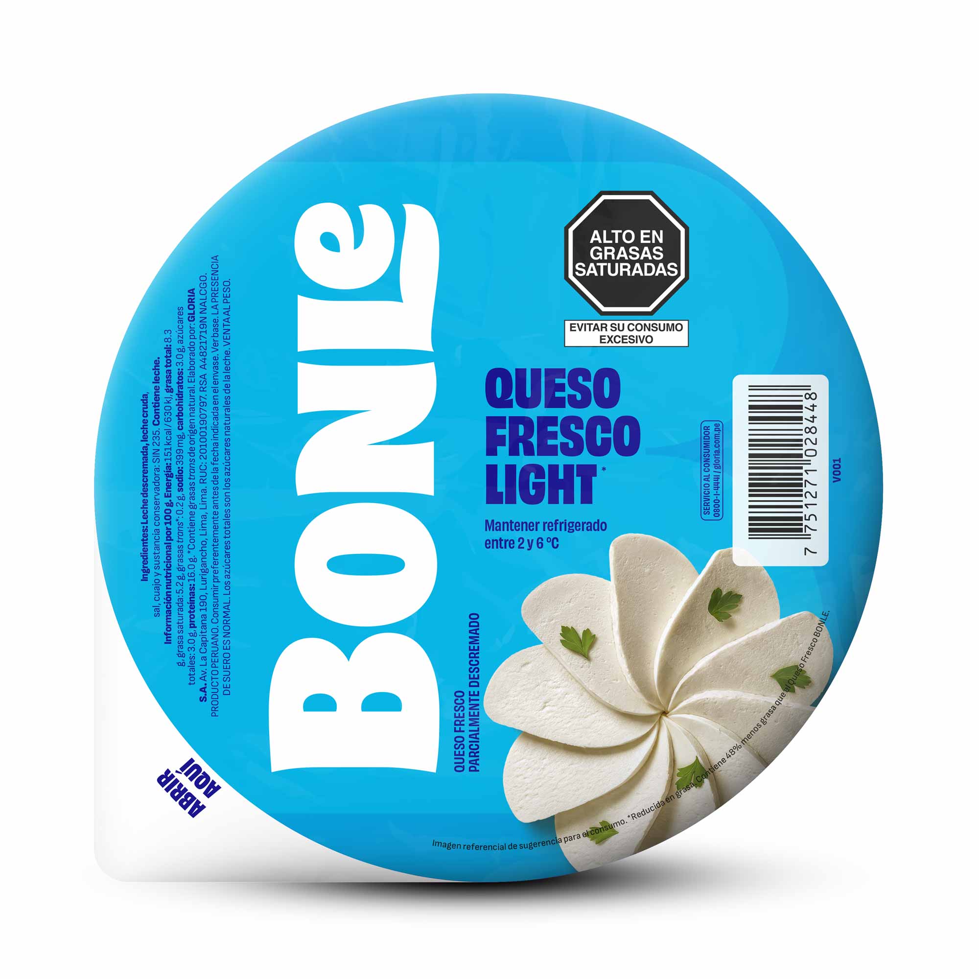 Queso Fresco Light BONLÉ x kg