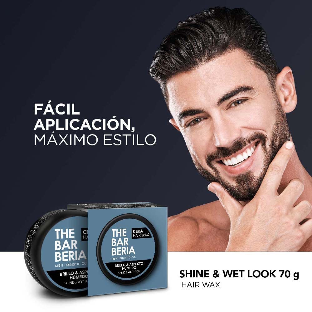 Cera para Cabello THE BARBERIA Brillo y Aspecto Húmedo Pota 70g