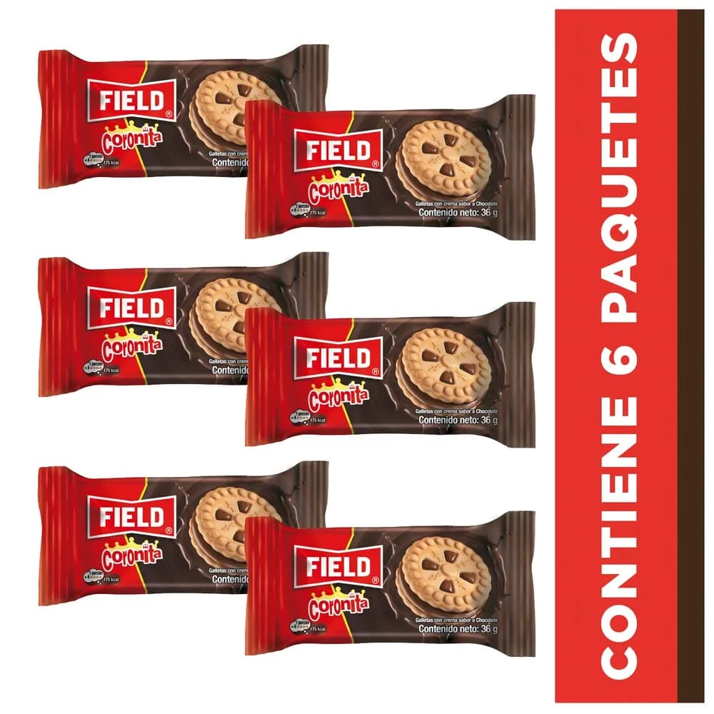 Galletas FIELD Coronita Sixpack Paquete 216g