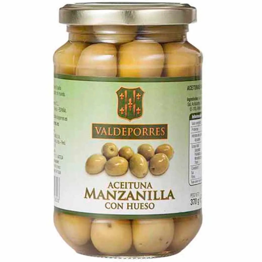 Aceitunas Verdes VALDEPORRES Manzanilla con Hueso Frasco 340g