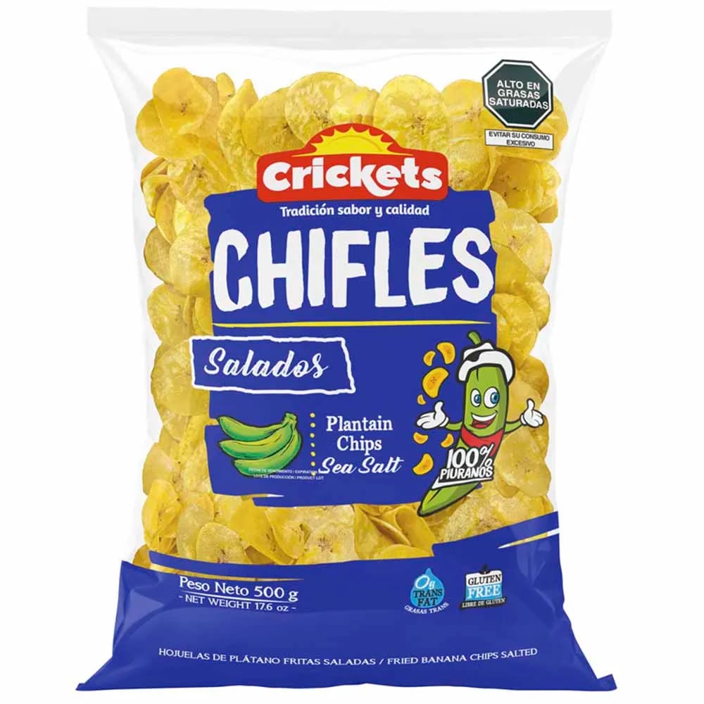 Chifles Salados CRICKETS Bolsa 500g