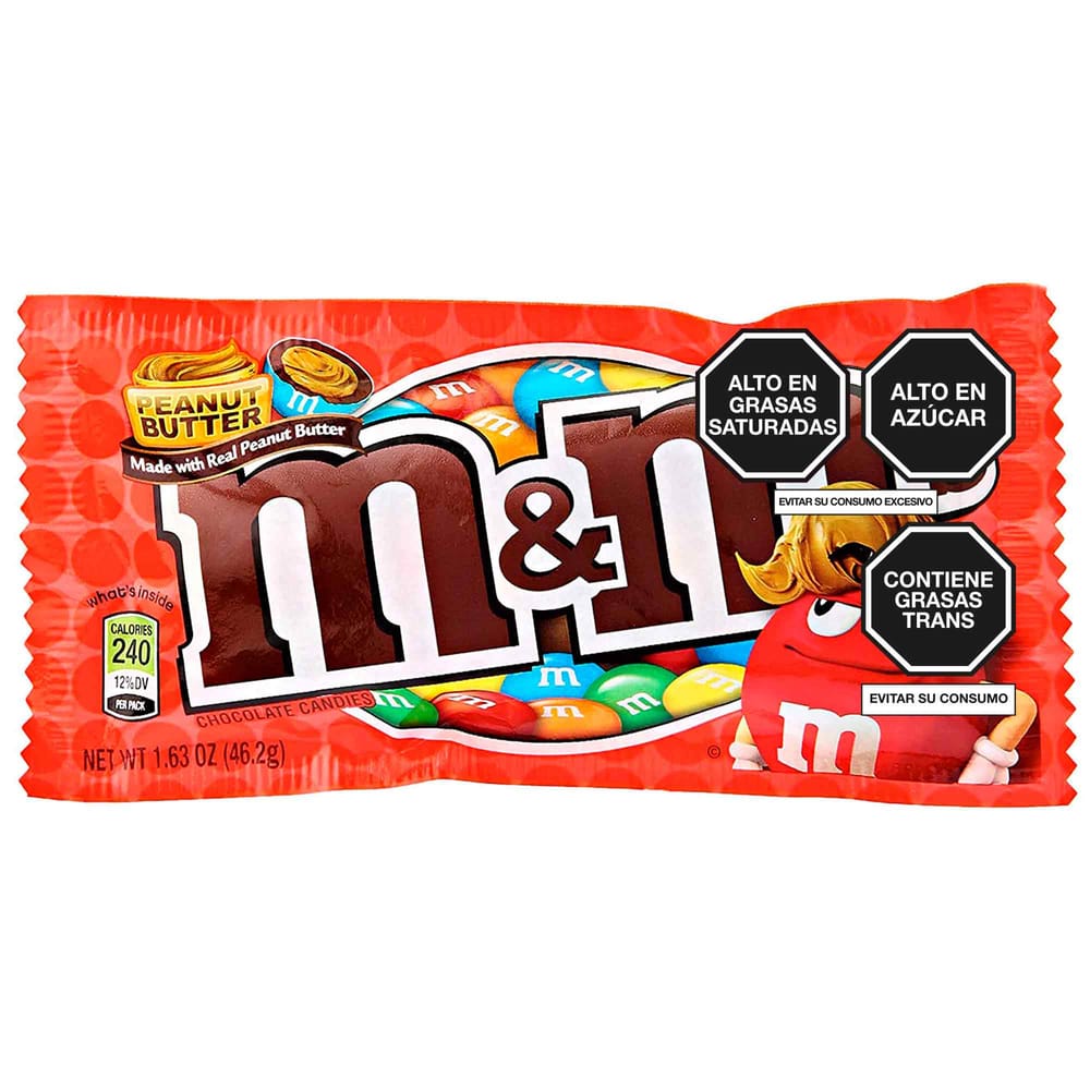 Lentejas con Mantequilla de Maní M&M Bolsa 46.2g