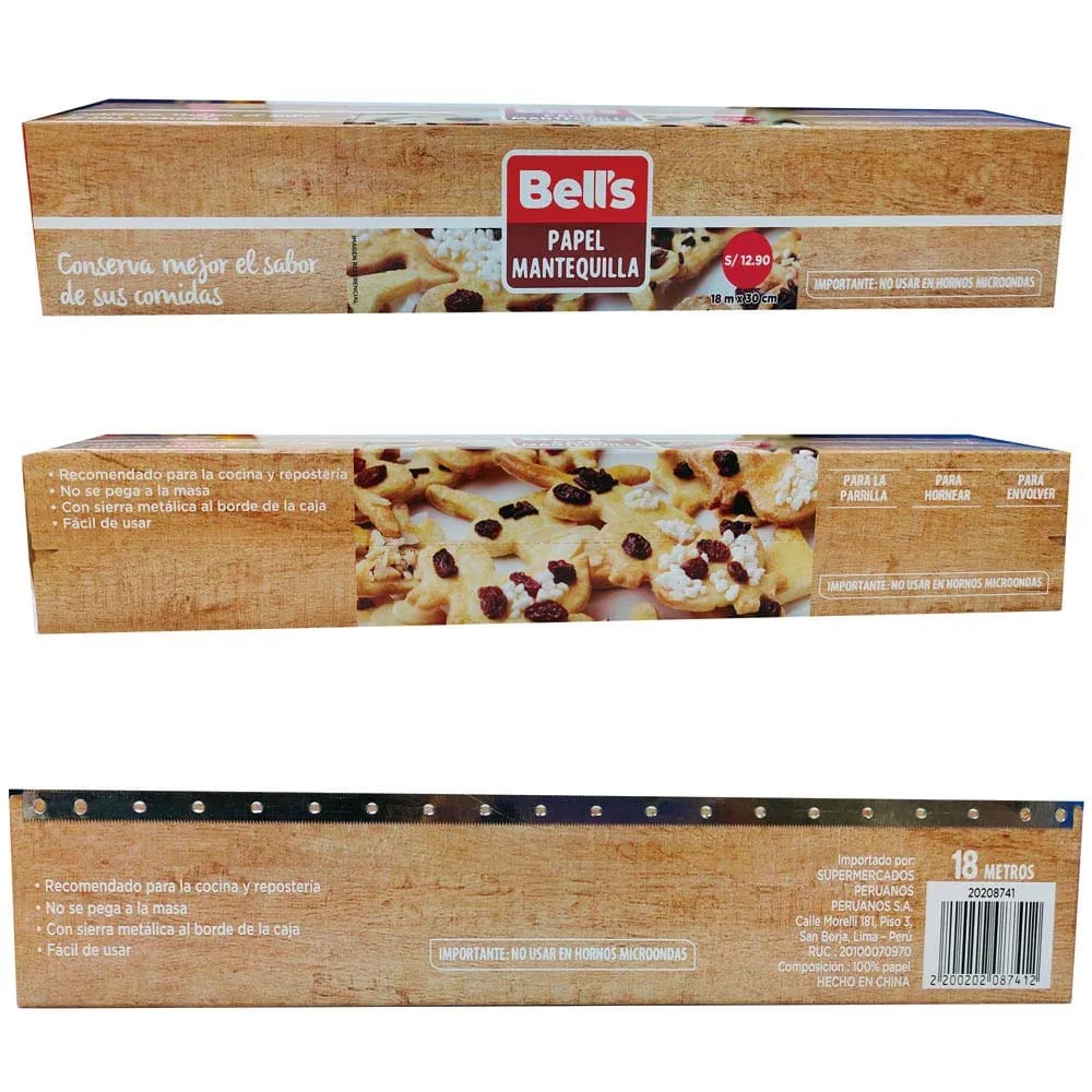 Papel Mantequilla BELL'S 18m Blanco