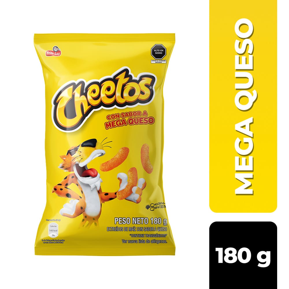 Snack de Maíz CHEETOS Mega Queso Bolsa 180g