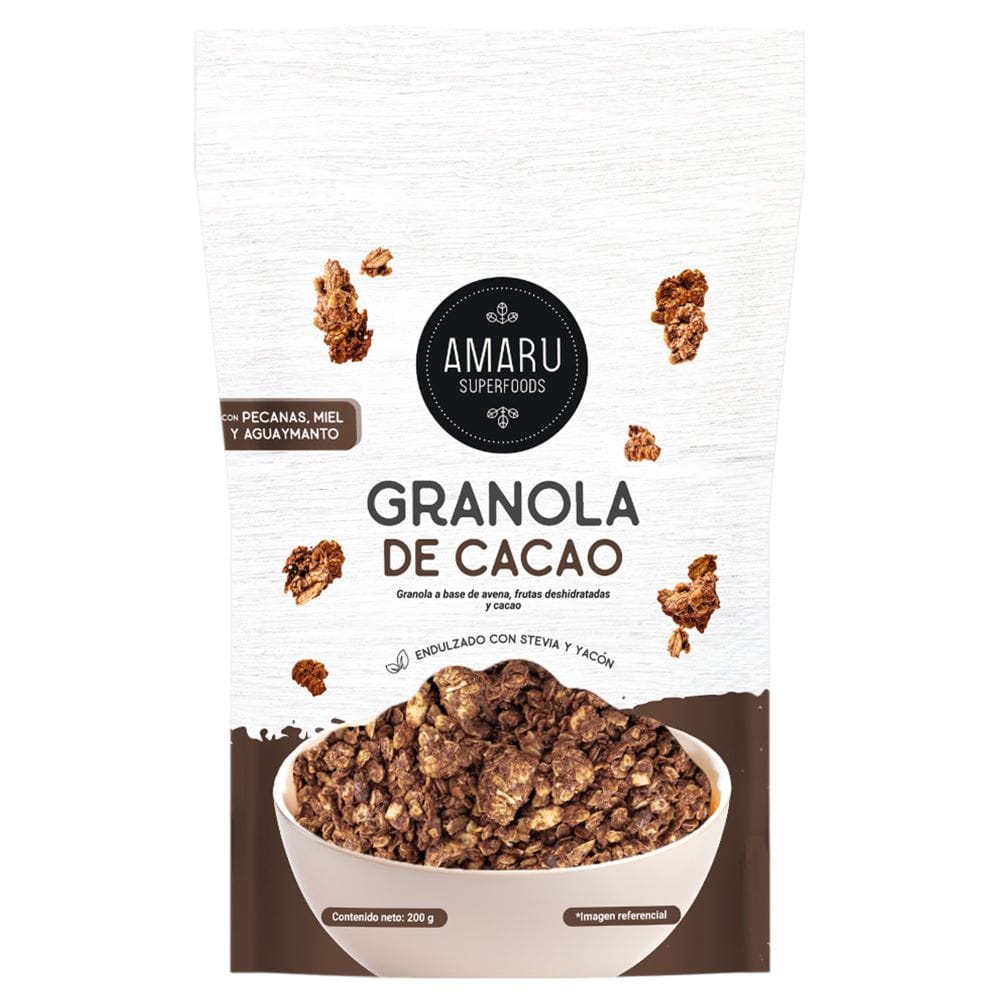 Granola de Cacao AMARU Superfoods Doypack 200g