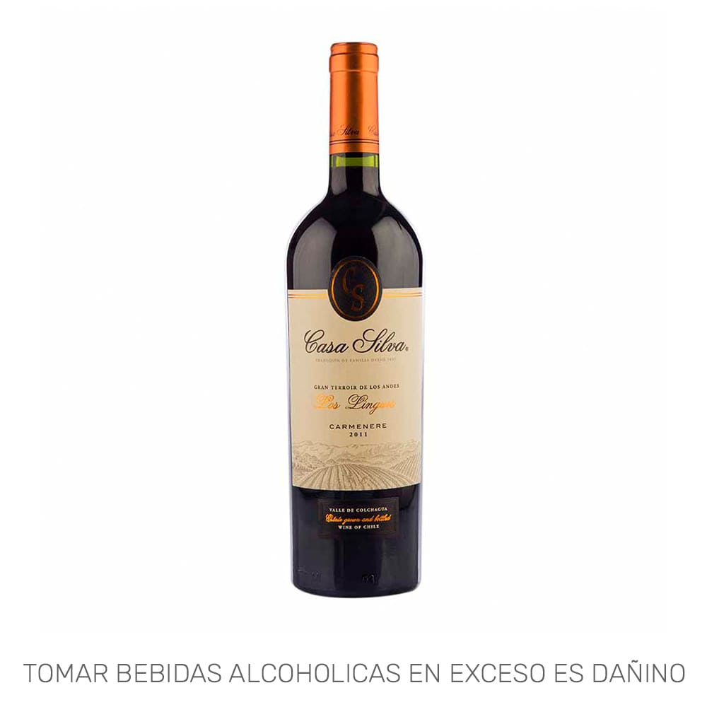 Vino Tinto CASA SILVA Los Lingues Carmenere Botella 750ml