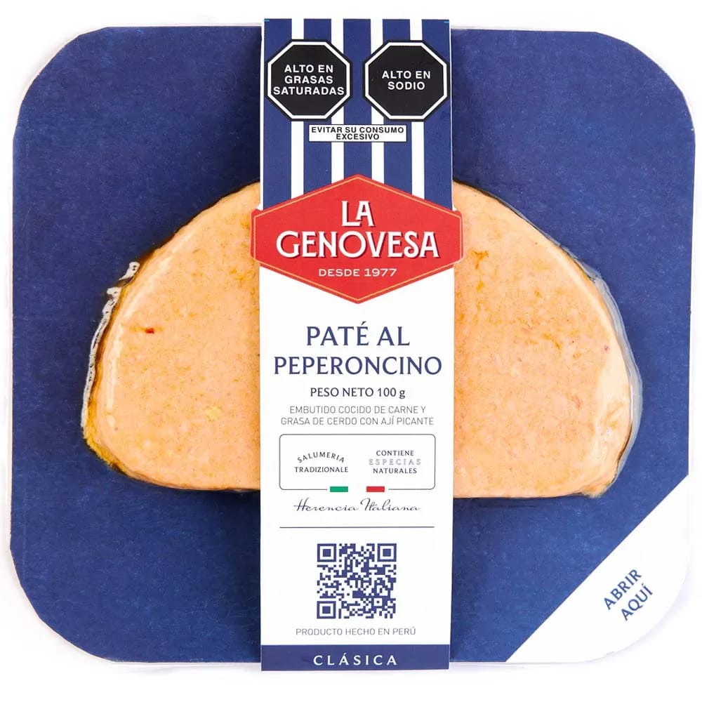 Paté de Peperoncino LA GENOVESA Bandeja 100g